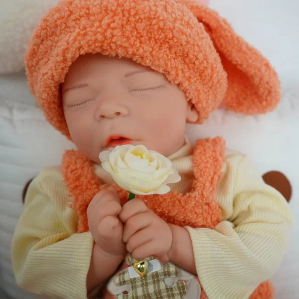 17 in realistic all-silicone reborn doll, hand-made soft skin, painted washable birthday gift - Image 2