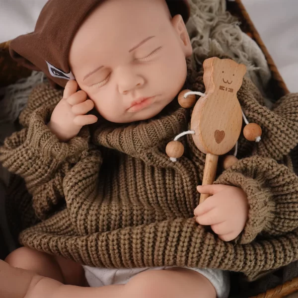 52cm painted silicone reborn doll boy baby washable for art collection - Image 5