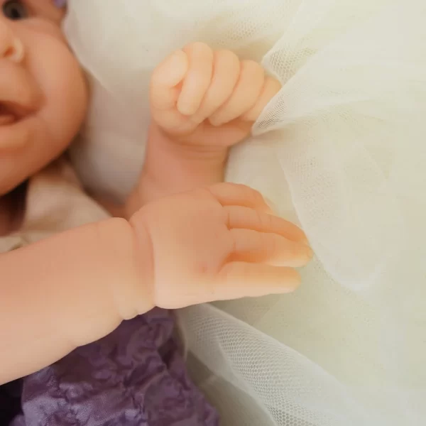 46cm Smiling Silicone Reborn Doll Open Eyes Washable Girl Toy - Image 8