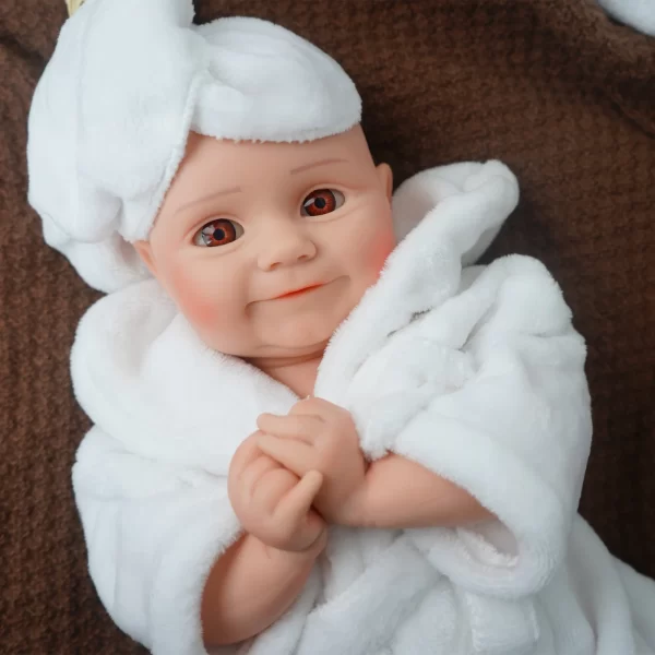 19 inch cute reborn doll girl handmade realistic full silicone painted - Image 2