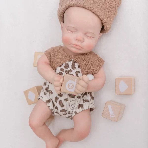 31cm lifelike hand-painted makeup premature baby reborn doll washable - Image 3