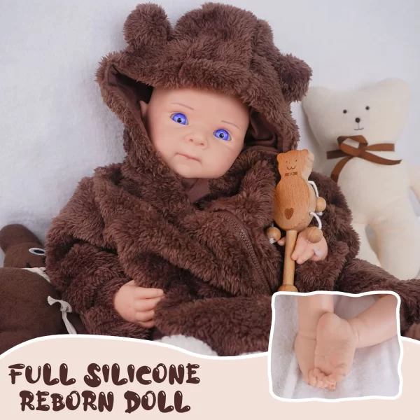 20 inch cute silicone reborn doll, handmade painted holiday birthday gift - Image 3
