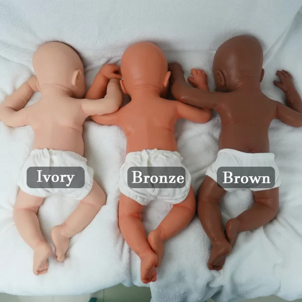 17 in realistic all-silicone reborn doll, hand-made soft skin, painted washable birthday gift - Image 4