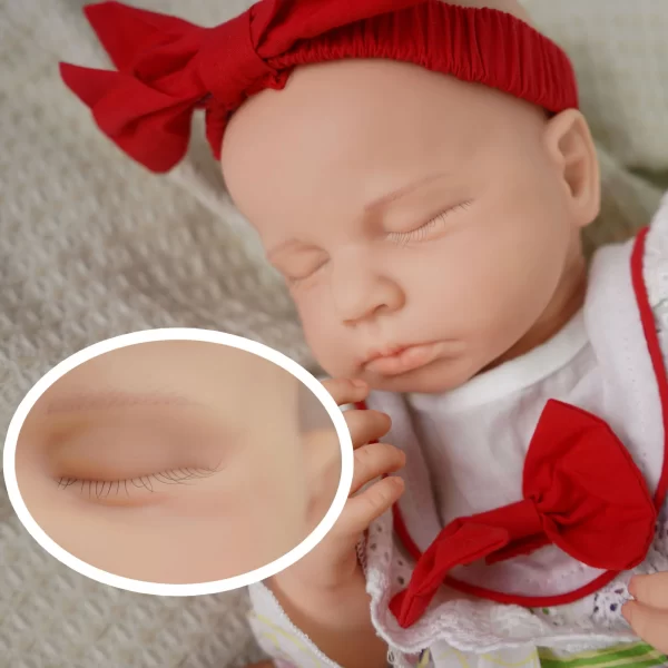 18.5" Sleeping Silicone Reborn Doll Handmade Newborn Baby Girl Gift - Image 2