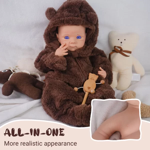20 inch cute silicone reborn doll, handmade painted holiday birthday gift - Image 4