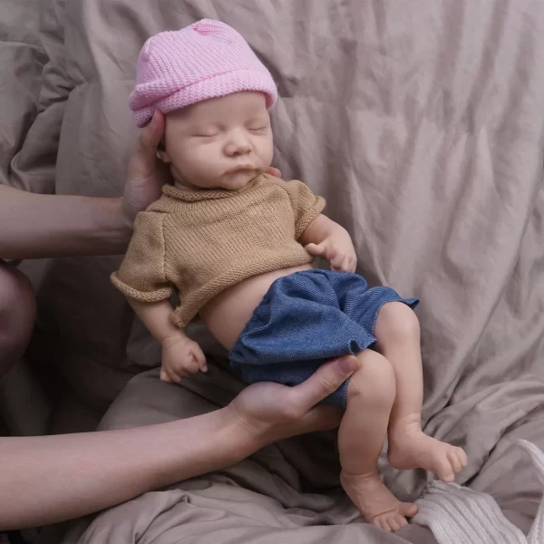 17"/44 cm newborn baby boy silicone reborn doll birthday gift - Image 4
