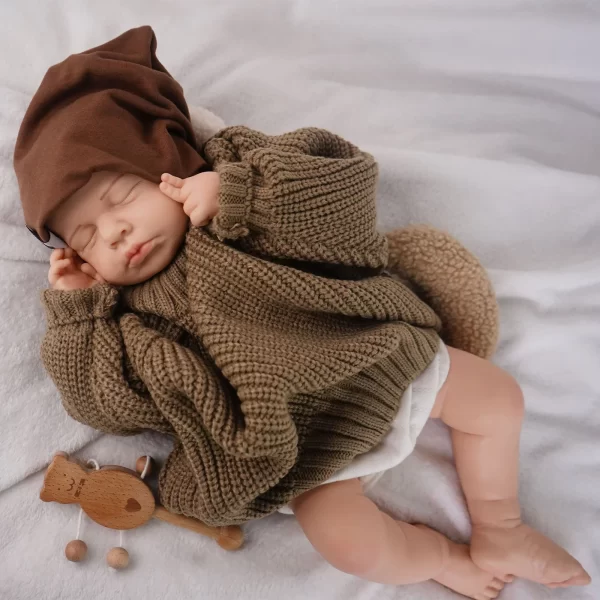 52cm painted silicone reborn doll boy baby washable for art collection - Image 6