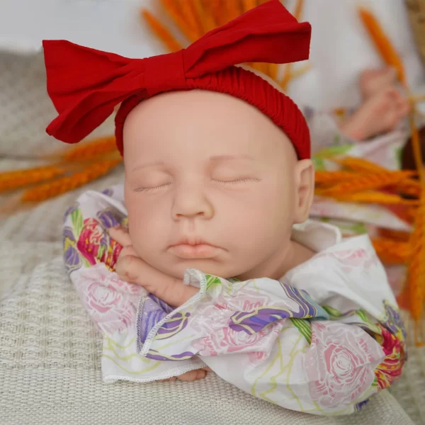 18.5" Sleeping Silicone Reborn Doll Handmade Newborn Baby Girl Gift - Image 4
