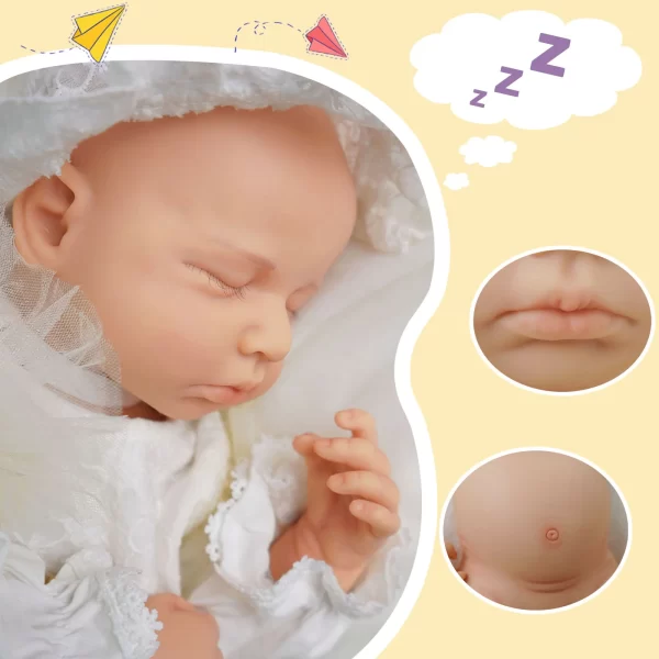 18.5"/47 cm silicone newborn hand-painted reborn doll soft and lifelike - Image 4