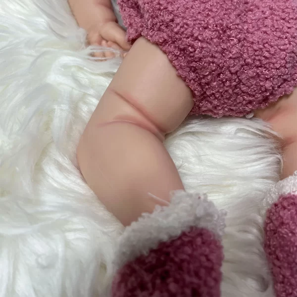 1 piece 43cm open eyes smiling silicone reborn doll - Image 4