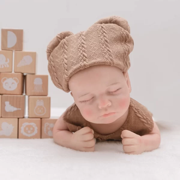 31cm lifelike hand-painted makeup premature baby reborn doll washable - Image 5