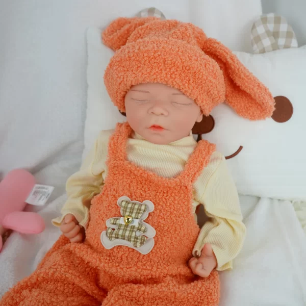 17 in realistic all-silicone reborn doll, hand-made soft skin, painted washable birthday gift - Image 6