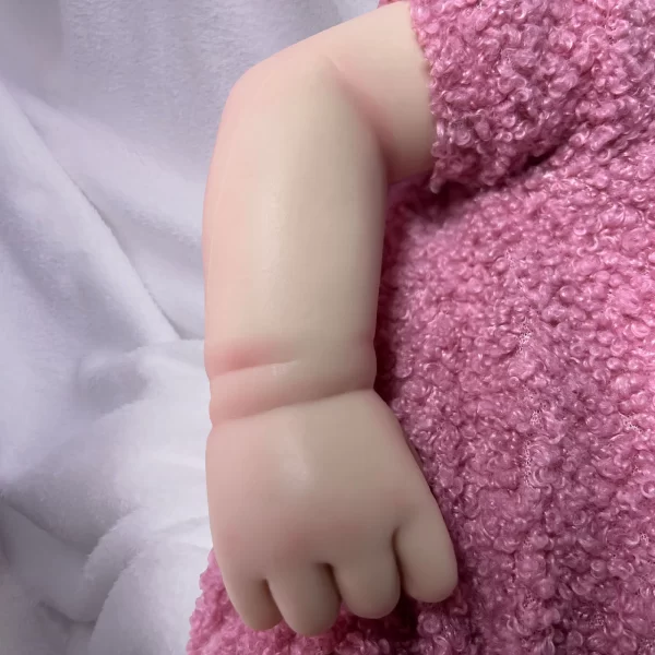 1 piece 43cm open eyes smiling silicone reborn doll - Image 5