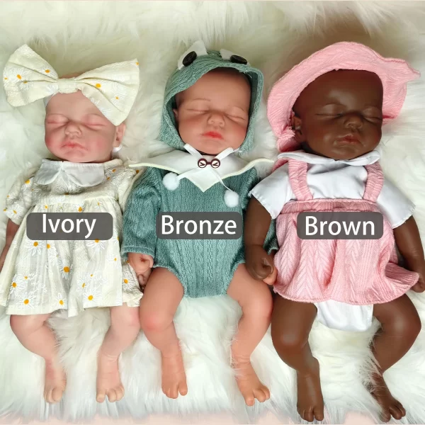 31cm lifelike hand-painted makeup premature baby reborn doll washable - Image 6