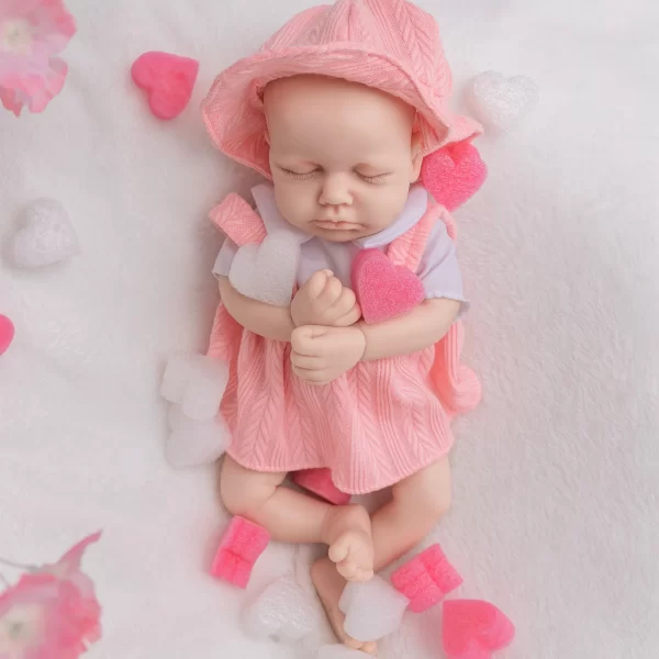 12″ solid silicone reborn doll girl