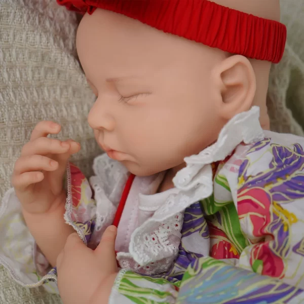 18.5" Sleeping Silicone Reborn Doll Handmade Newborn Baby Girl Gift - Image 5