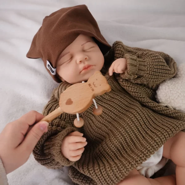 52cm painted silicone reborn doll boy baby washable for art collection - Image 8