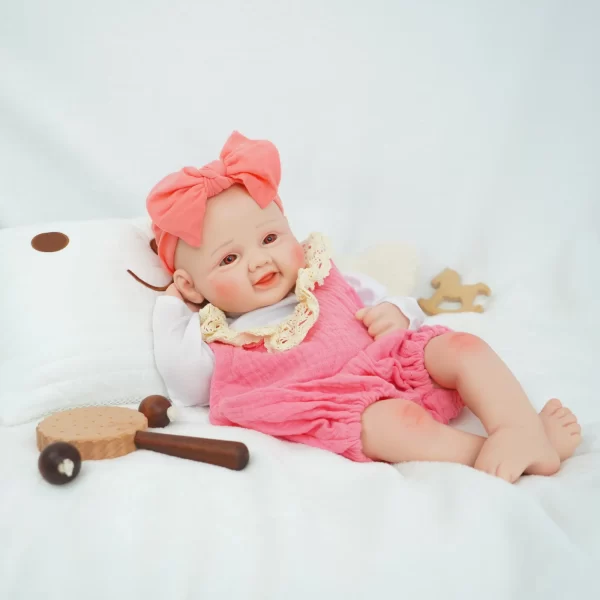 17 in hand-painted all-silicone reborn doll, soft touch real leather, gift collection artwork - Image 7