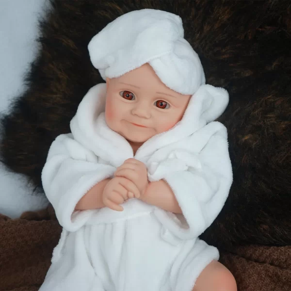 19 inch cute reborn doll girl handmade realistic full silicone painted - Image 7