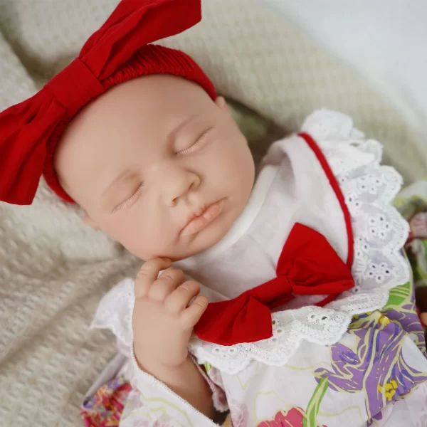 18.5" Sleeping Silicone Reborn Doll Handmade Newborn Baby Girl Gift - Image 6