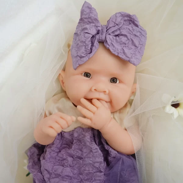 46cm Smiling Silicone Reborn Doll Open Eyes Washable Girl Toy - Image 6