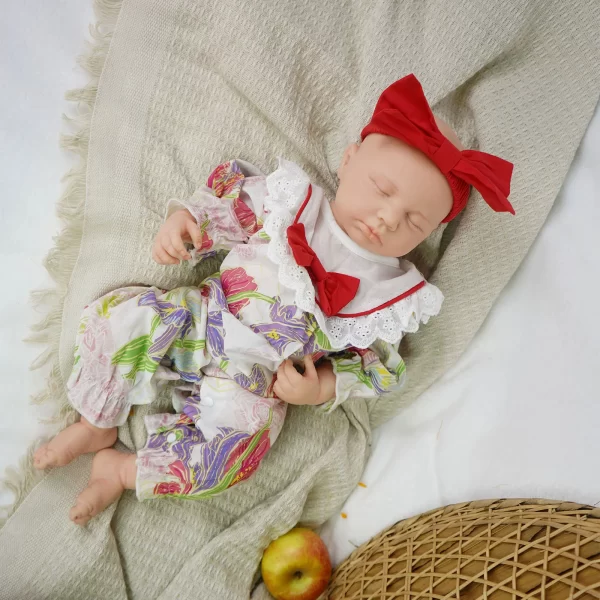 18.5" Sleeping Silicone Reborn Doll Handmade Newborn Baby Girl Gift - Image 7