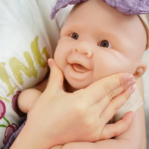 46cm Smiling Silicone Reborn Doll Open Eyes Washable Girl Toy - Image 7