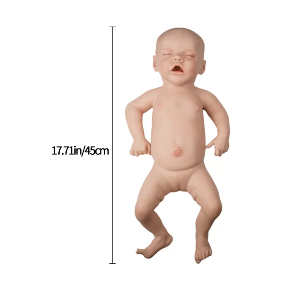 17.7" Lifelike Silicone Baby Reborn Doll - Image 3