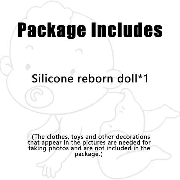 12″ solid silicone reborn doll girl - Image 9